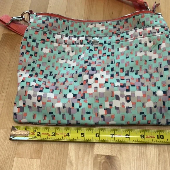 Fossil KeyPer Crossbody Bag Mint Coral Purple - Picture 3 of 6